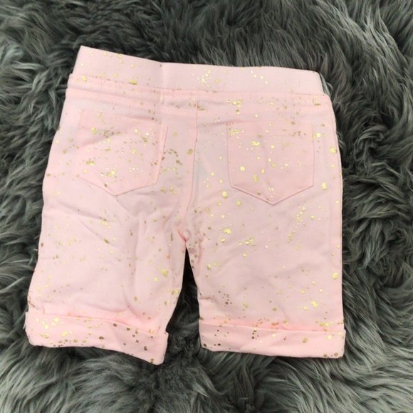 Epic Threads |  Girl's Pull On Shorts | Light Pink Gold Splatter | Various Sizes - Picture 2 of 2